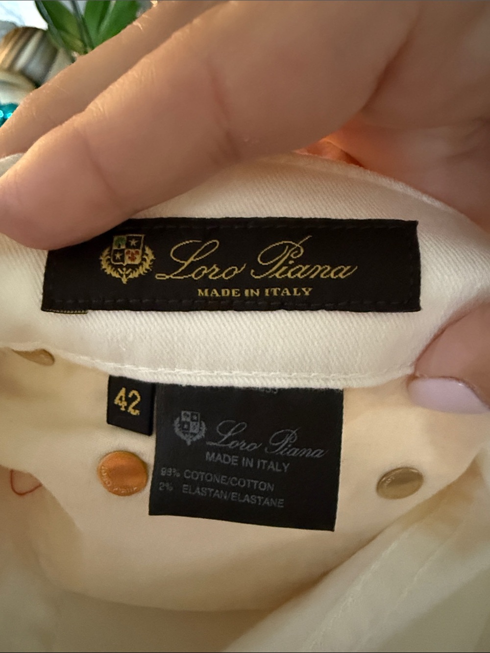 Loro Piana white straight leg jean worn once - Picture 7 of 7